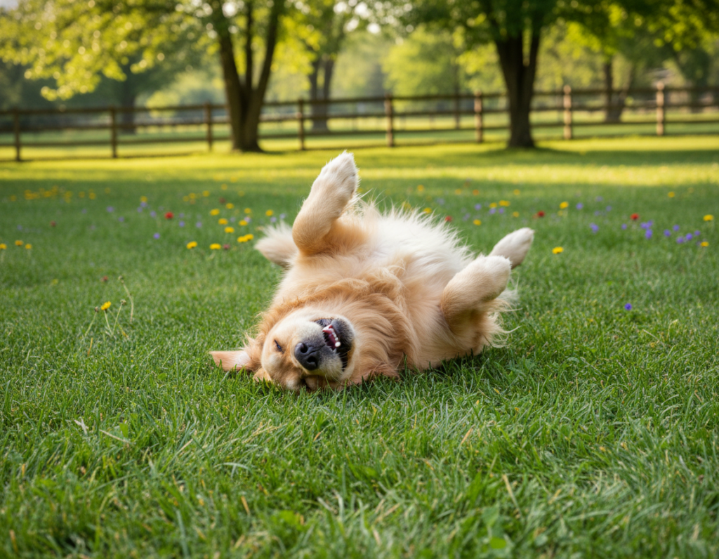 The Curious Habit of Dogs Rolling on Their Back